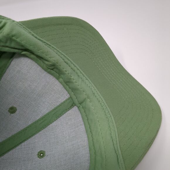 H&M Slideback Hat Solid Green One Size Adjustable Blank 6 Panel - Picture 7 of 9